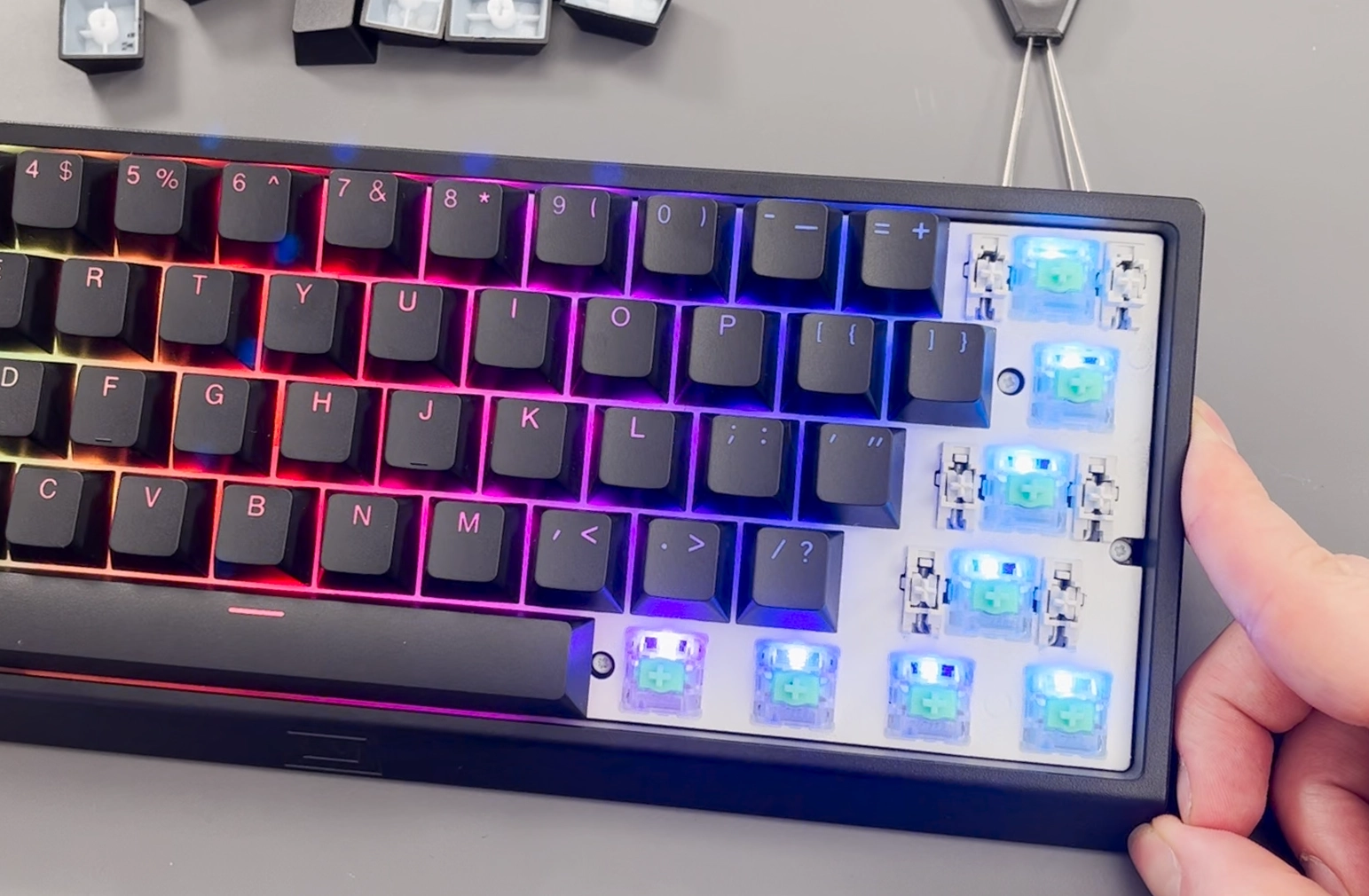 Wooting 60HE + 純正リストレスト Wooting 60HE Silicone 60 Keys Keyboard Wrist Rest Pad Hand