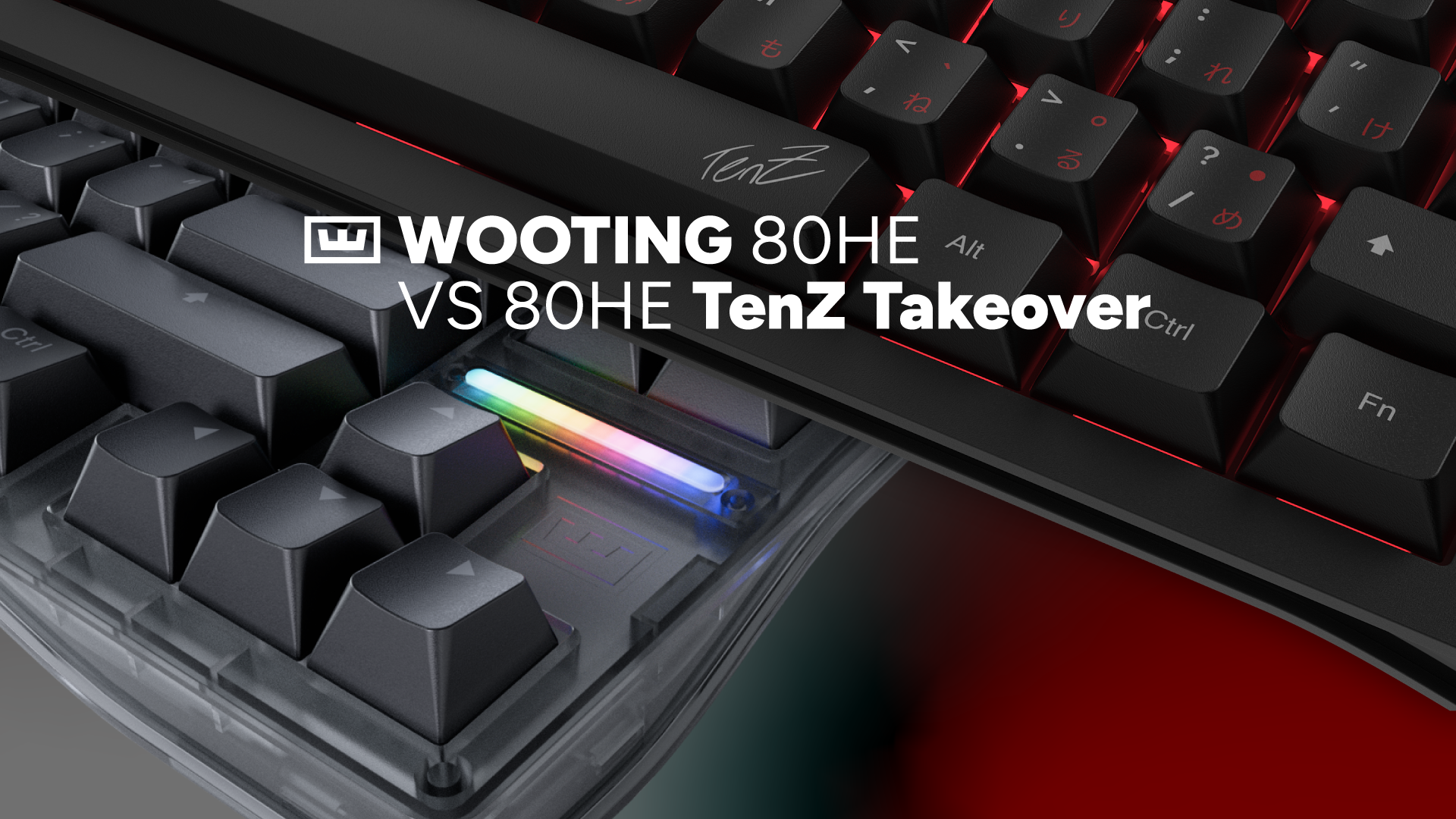 The difference between the Wooting 80HE and the 80HE TenZ Takeover
