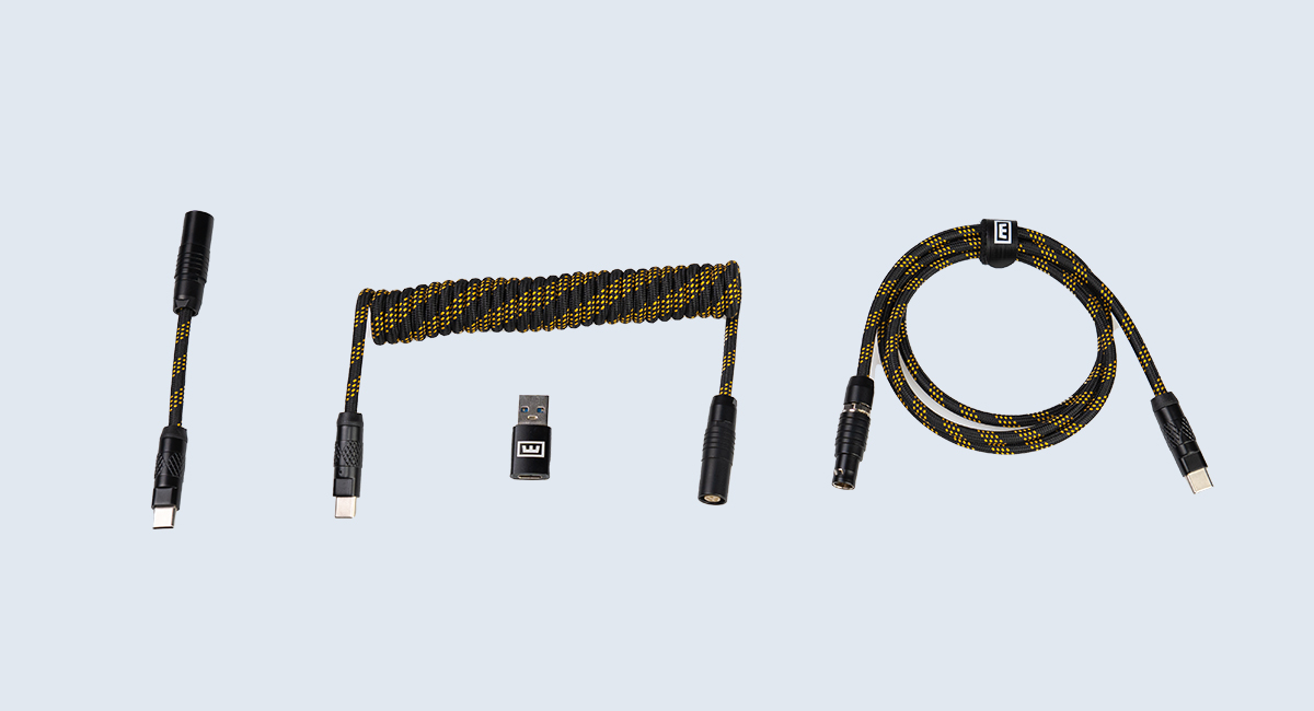 Wooting Detachable USB-C Coiled/Straight Cable Set | Wooting
