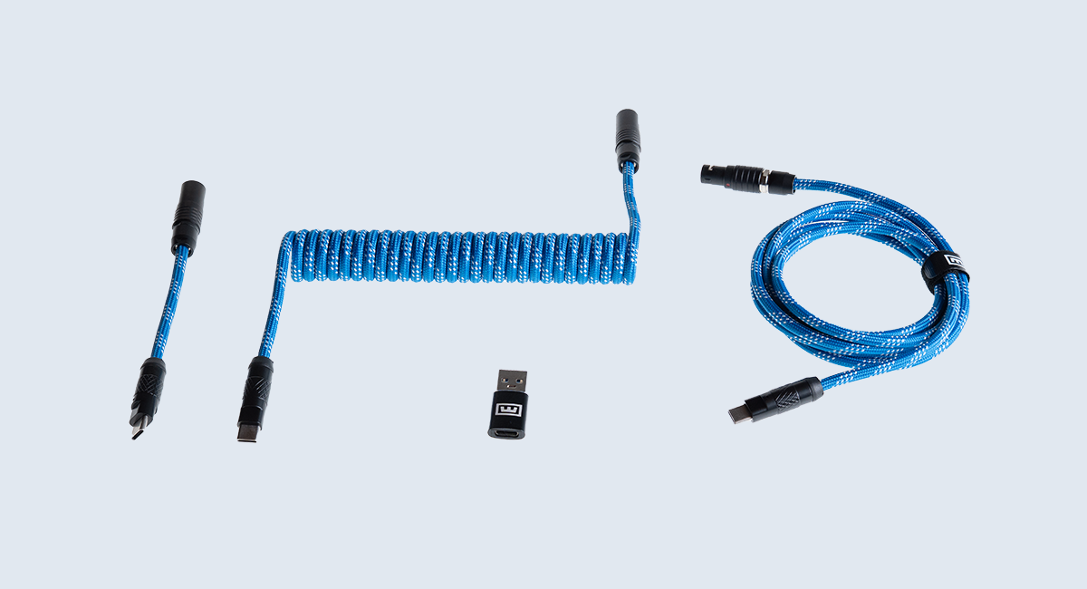 Wooting Detachable USB-C Coiled/Straight Cable Set | Wooting